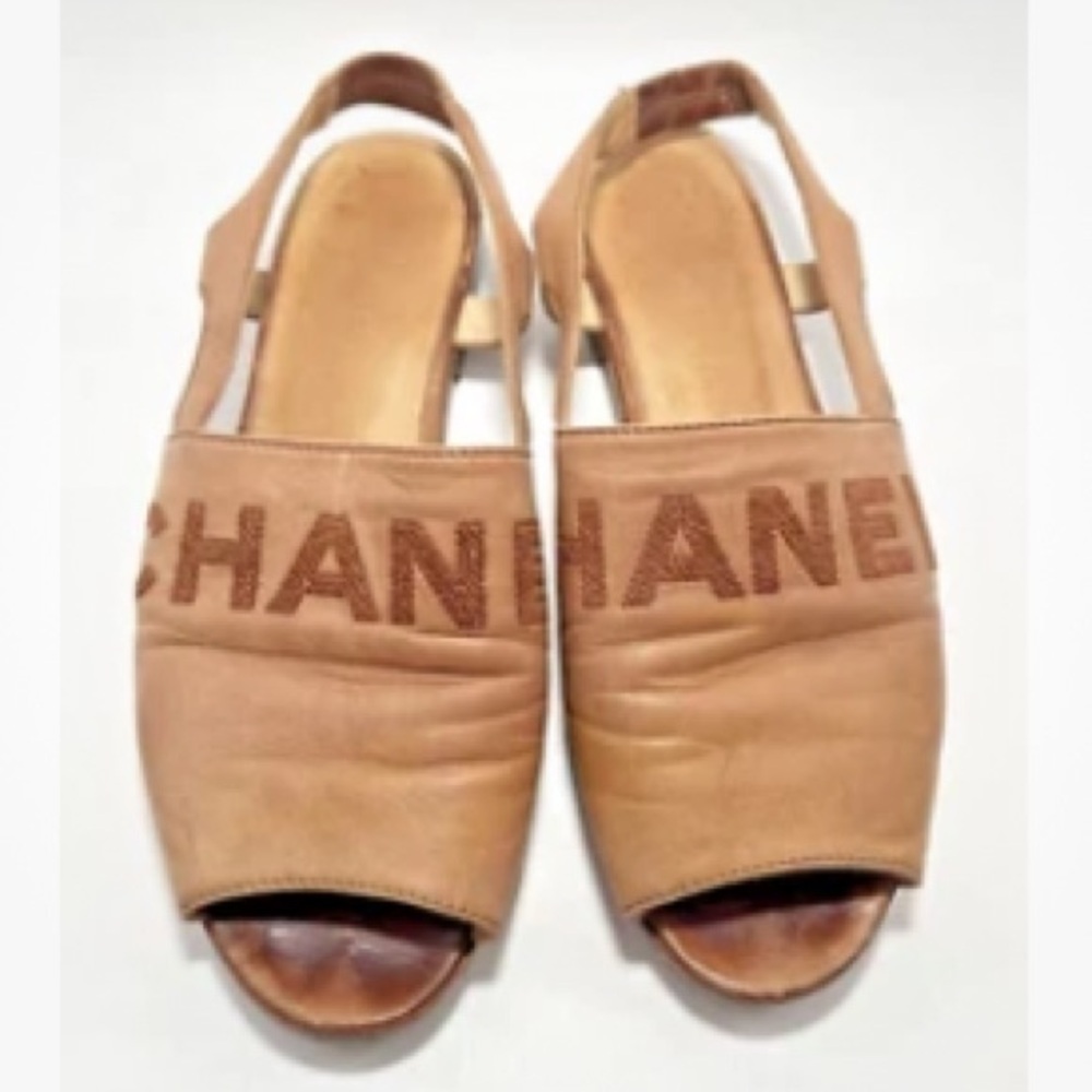 CHANEL Tan Sandals